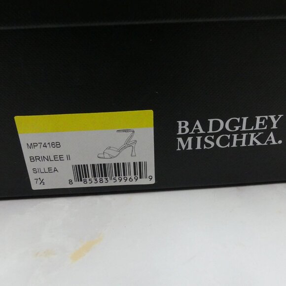 Badgley Mischka Dress Shoes Silver Brinlee II Sillea Heels Sandals - Picture 5 of 15